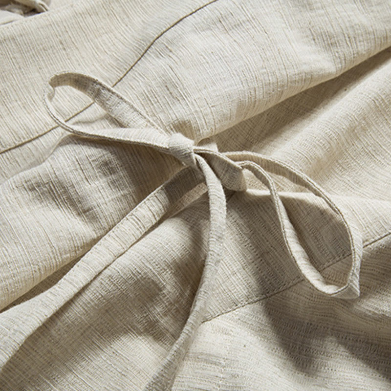 Fall Chinese Hanfu Cotton Linen Men Jacket Clothing