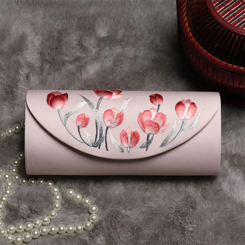 Tulip Su Embroidery Wedding Shopping Purse Handbag Crossbody Bag