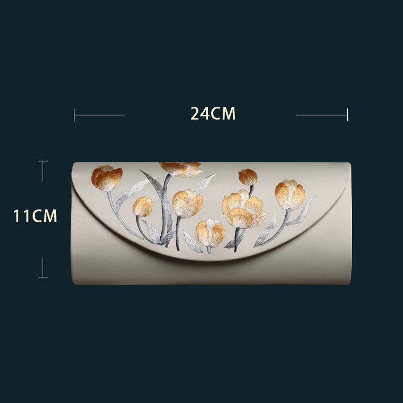 Tulip Su Embroidery Wedding Shopping Purse Handbag Crossbody Bag