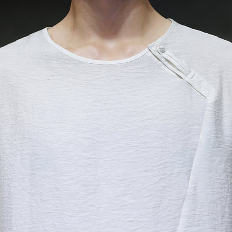 Breathable Cotton Minimalist Lounge Men's Long Sleeve T-Shirt