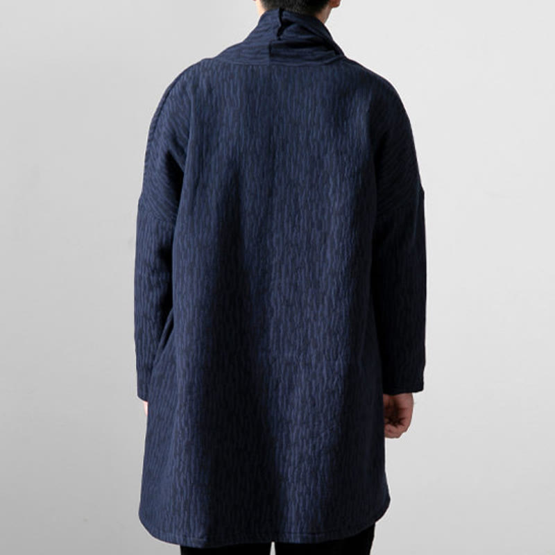 Thermal Cotton Fleece Mid-Length Zen Meditation Coat