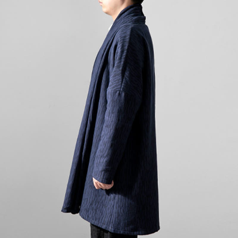 Thermal Cotton Fleece Mid-Length Zen Meditation Coat