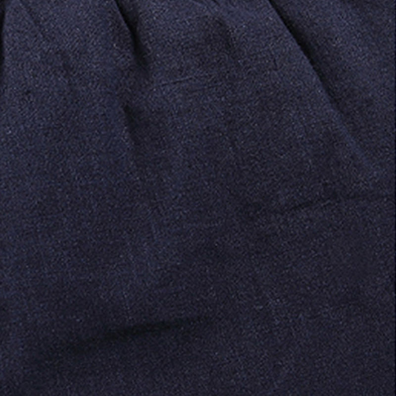 Winter Men's Fleece Lined Drawstring Linen Pants With Pockets