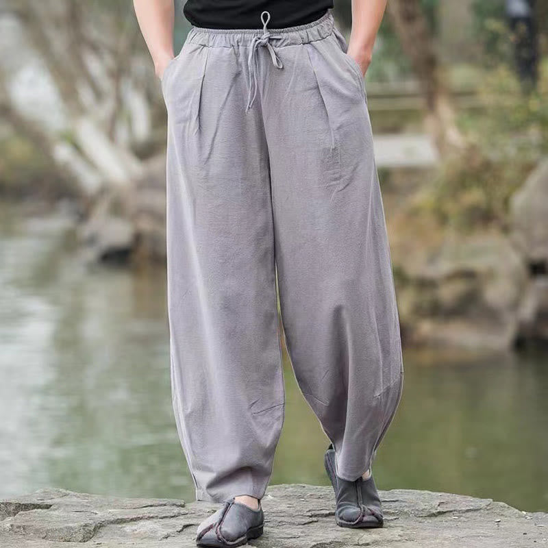Breathable Cotton Tapered Meditation Men's Harem Pants