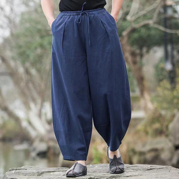 Breathable Cotton Tapered Meditation Men's Harem Pants