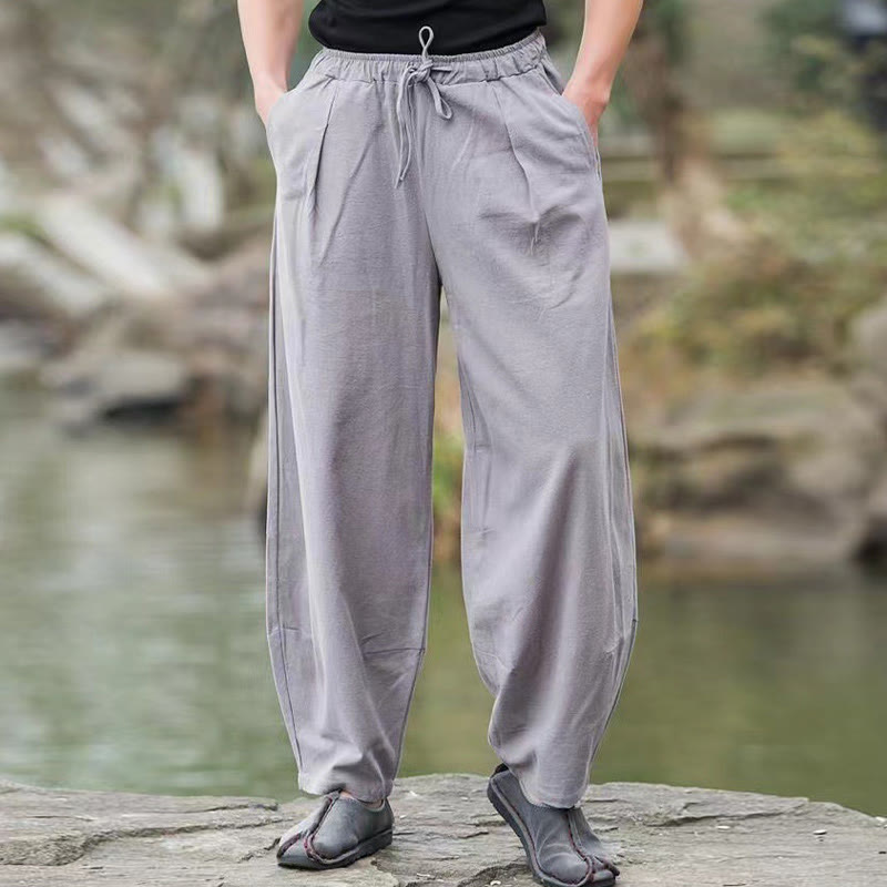Breathable Cotton Tapered Meditation Men's Harem Pants