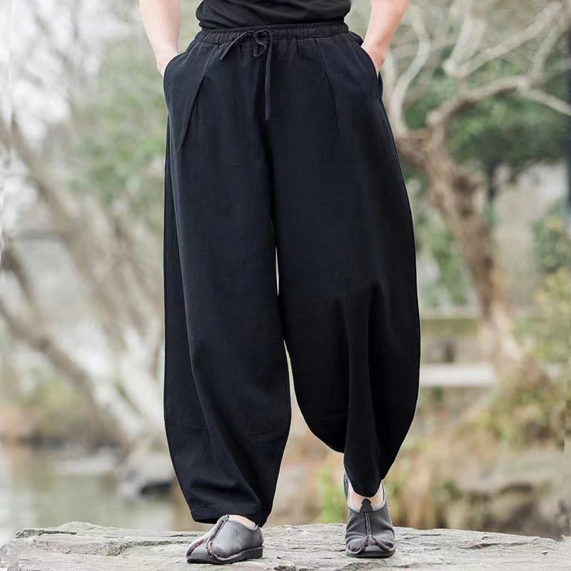 Breathable Cotton Tapered Meditation Men's Harem Pants