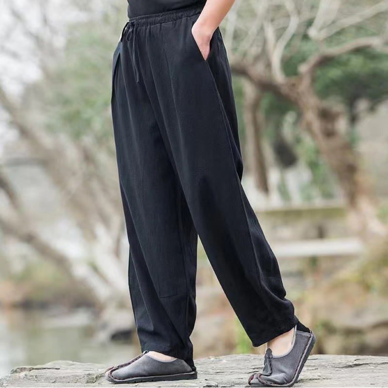 Breathable Cotton Tapered Meditation Men's Harem Pants
