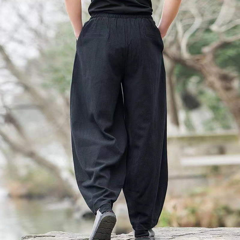 Breathable Cotton Tapered Meditation Men's Harem Pants