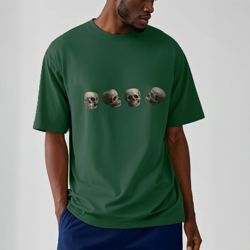 Tibetan The Lord Of The Corpse Forest Skulls Pattern Tee T-shirt