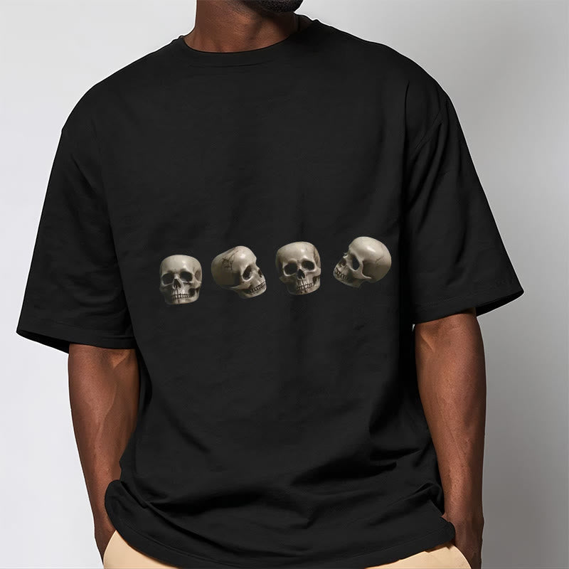Tibetan The Lord Of The Corpse Forest Skulls Pattern Tee T-shirt