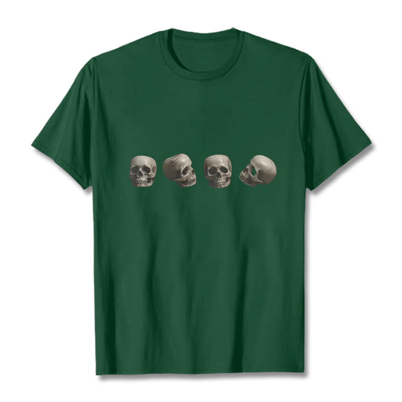 Tibetan The Lord Of The Corpse Forest Skulls Pattern Tee T-shirt