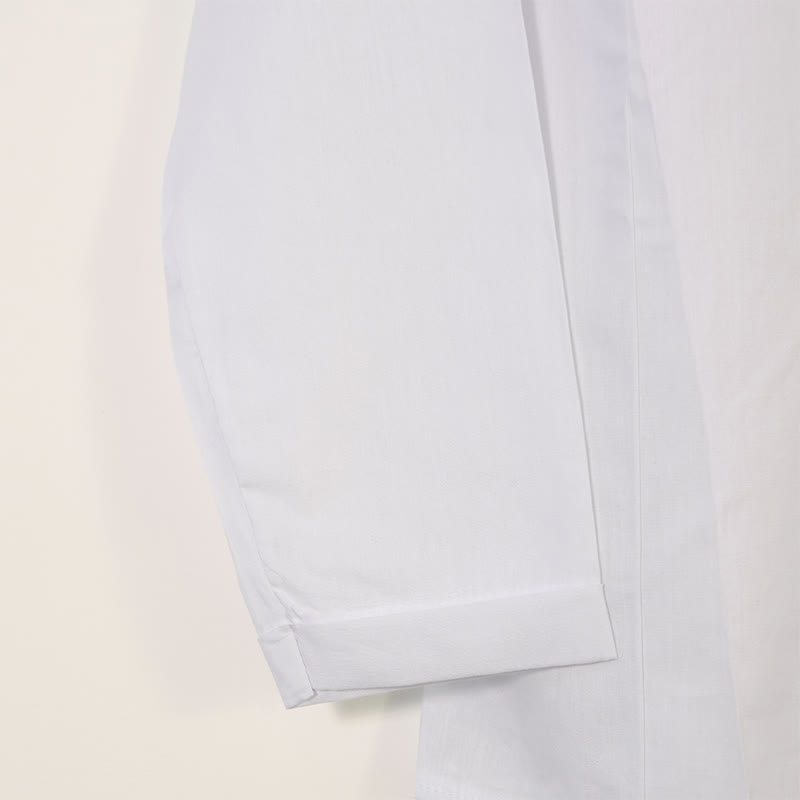 Casual Dandelion Long Sleeve Round Neck Shirt Cotton Linen Women's Shirts