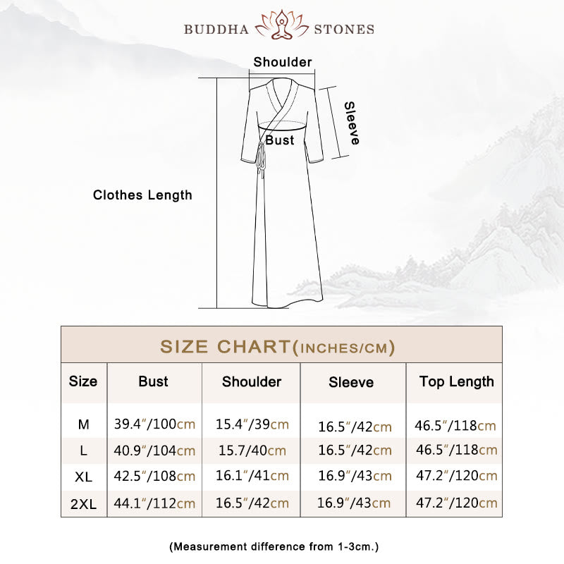 Cotton Linen Hanfu Style Wide Leg Meditation Apparel