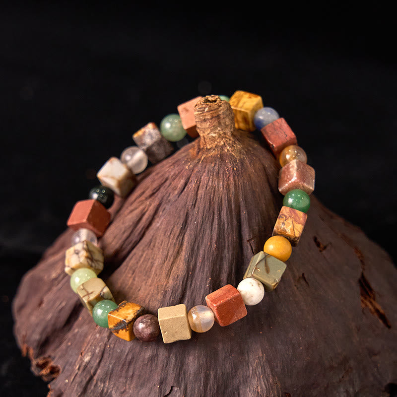 Shoushan Stone & Agate Bracelet for Vitality and Balanced Abundance (14-16cm Wrist)