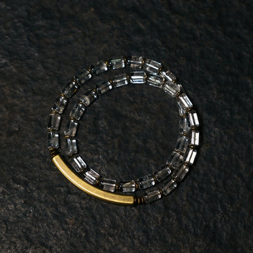 Square White Crystal Copper Luck Bracelet