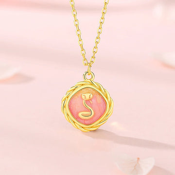 925 Sterling Silver Year Of The Snake Golden Snake Luck Bracelet Necklace Pendant