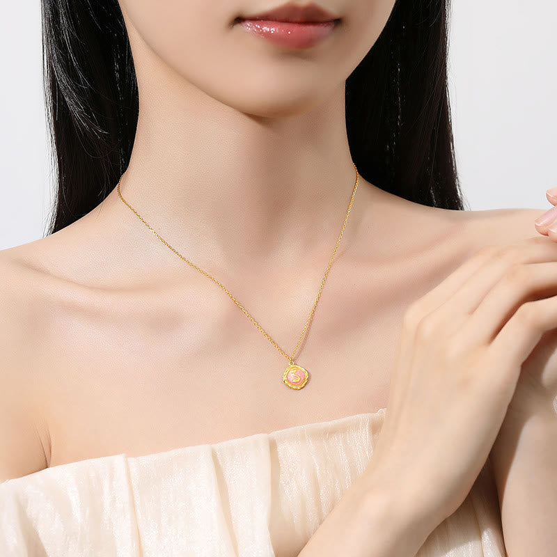 925 Sterling Silver Year Of The Snake Golden Snake Luck Bracelet Necklace Pendant