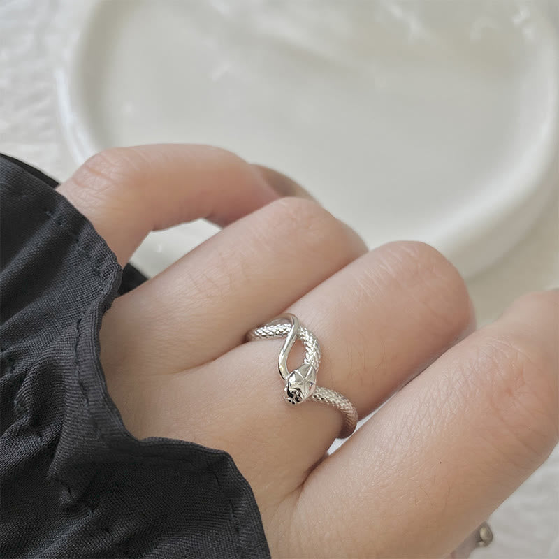 925 Sterling Silver Year Of The Snake Calm Ring