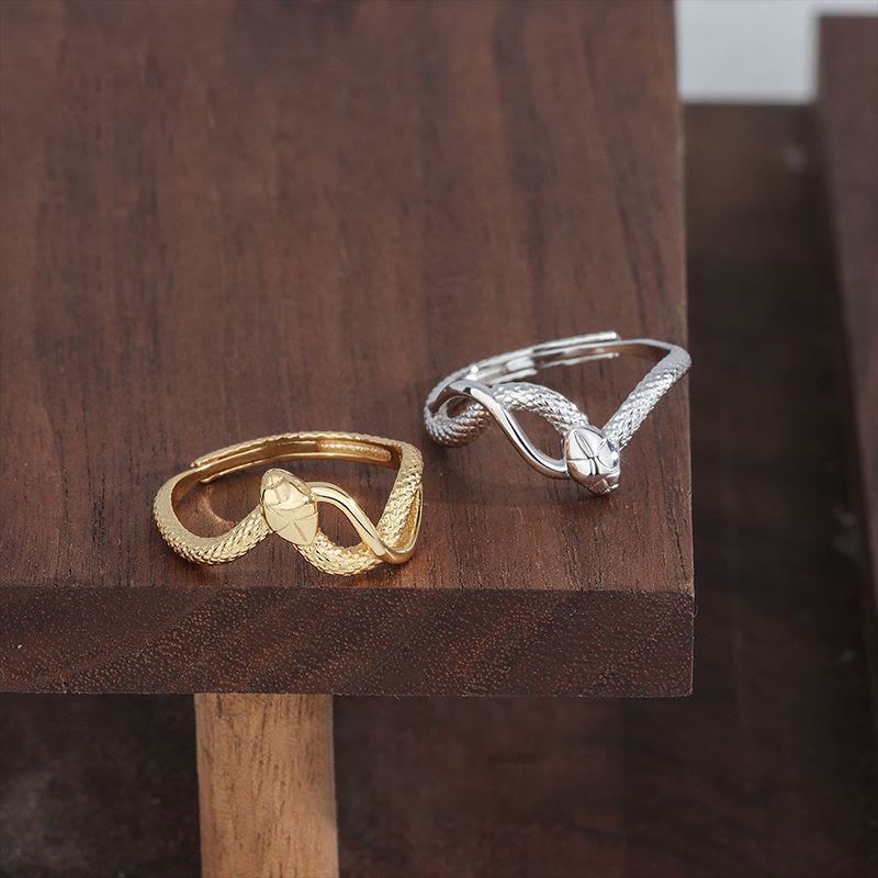 925 Sterling Silver Year Of The Snake Calm Ring