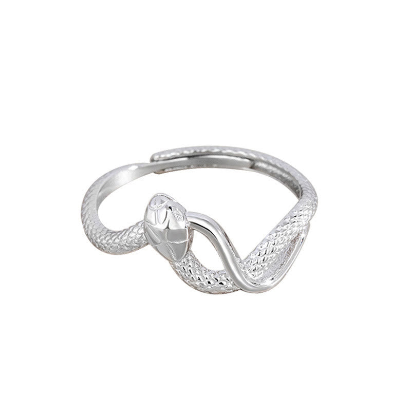 925 Sterling Silver Year Of The Snake Calm Ring