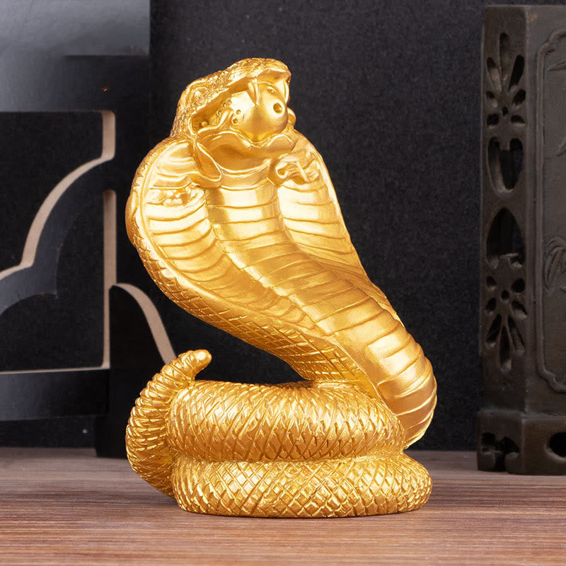 Year Of The Snake Ingots Copper Coins Ball Wealth Resin Statue Home Decoration