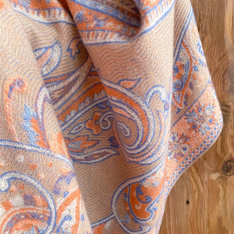 Tibetan Cashew Flower Tassel Shawl Fall Winter Cozy Travel Scarf Wrap