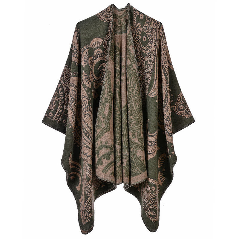 Tibetan Cashew Flower Shawl Fall Winter Cozy Scarf Wrap