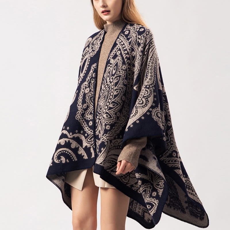 Tibetan Cashew Flower Shawl Fall Winter Cozy Scarf Wrap