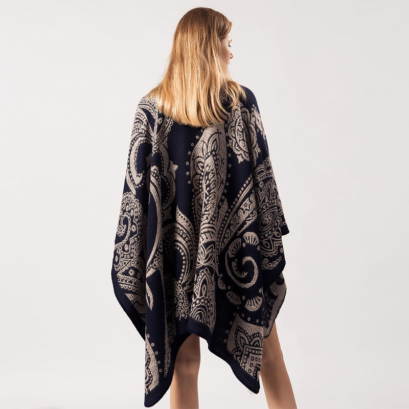 Tibetan Cashew Flower Shawl Fall Winter Cozy Scarf Wrap