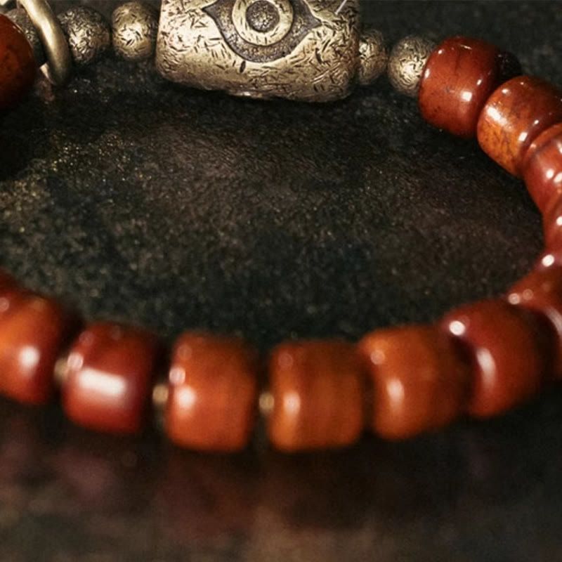 Bone Beads Dzi Shape Copper Cone Pendant Strength Bracelet