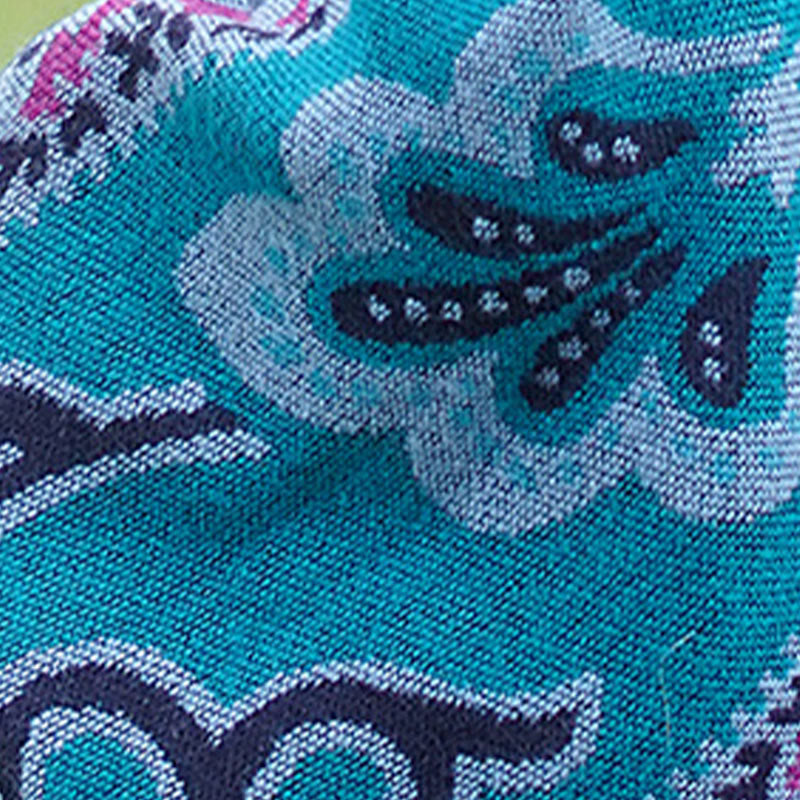 Tibetan Geometric Horizontal Stripe Flowers Pattern Shawl Fall Winter Warm Soft Scarf Wrap
