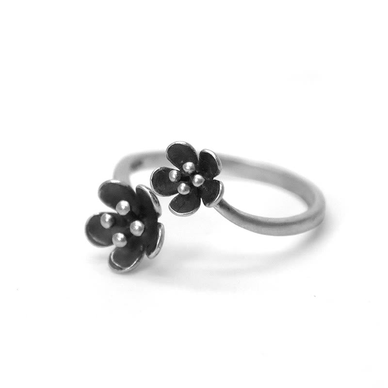 925 Sterling Silver Open Floral Ring for Growth and Renewal