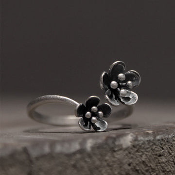 925 Sterling Silver Open Floral Ring for Growth and Renewal