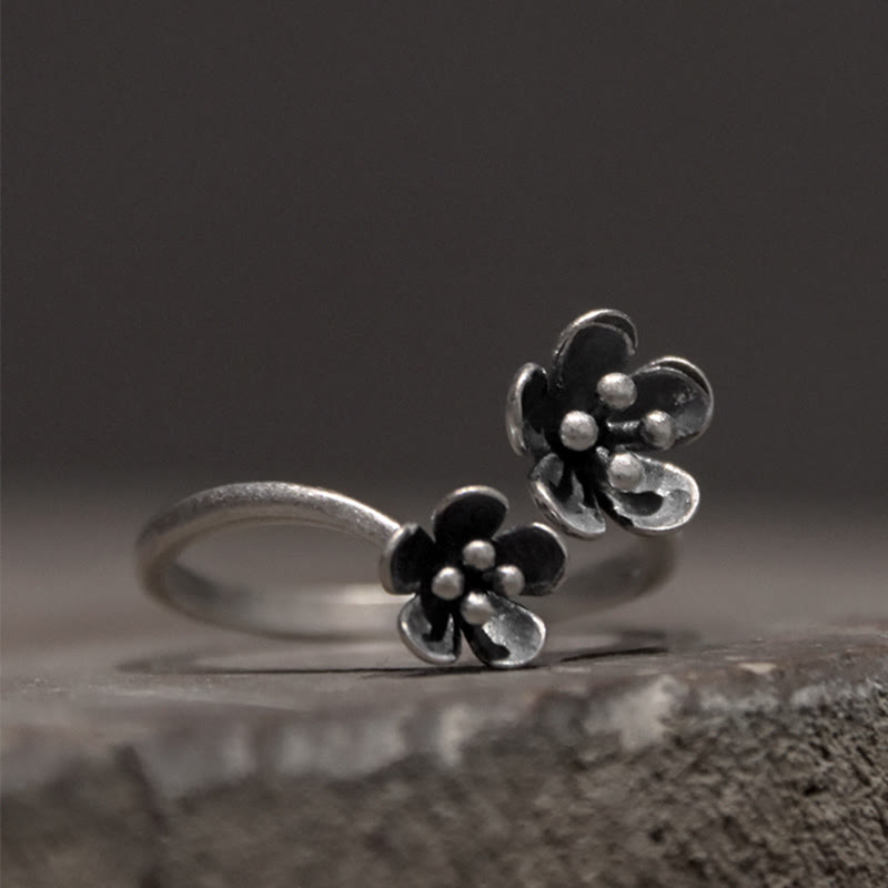 925 Sterling Silver Open Floral Ring for Growth and Renewal