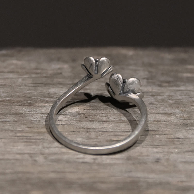 925 Sterling Silver Open Floral Ring for Growth and Renewal