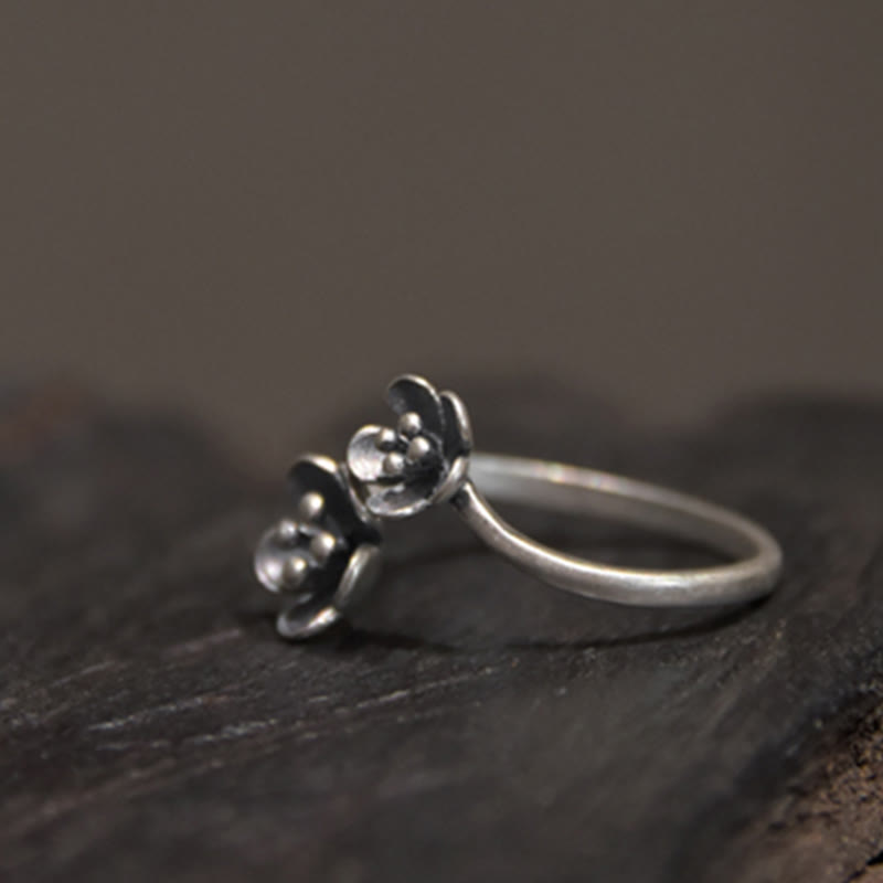 925 Sterling Silver Open Floral Ring for Growth and Renewal