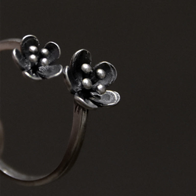 925 Sterling Silver Open Floral Ring for Growth and Renewal