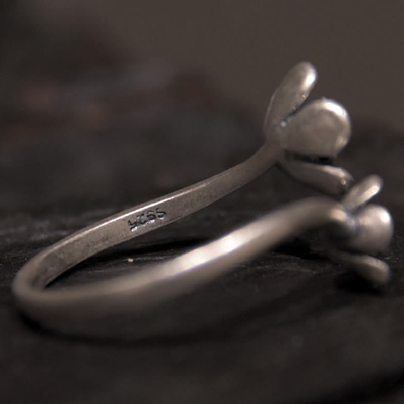 925 Sterling Silver Open Floral Ring for Growth and Renewal
