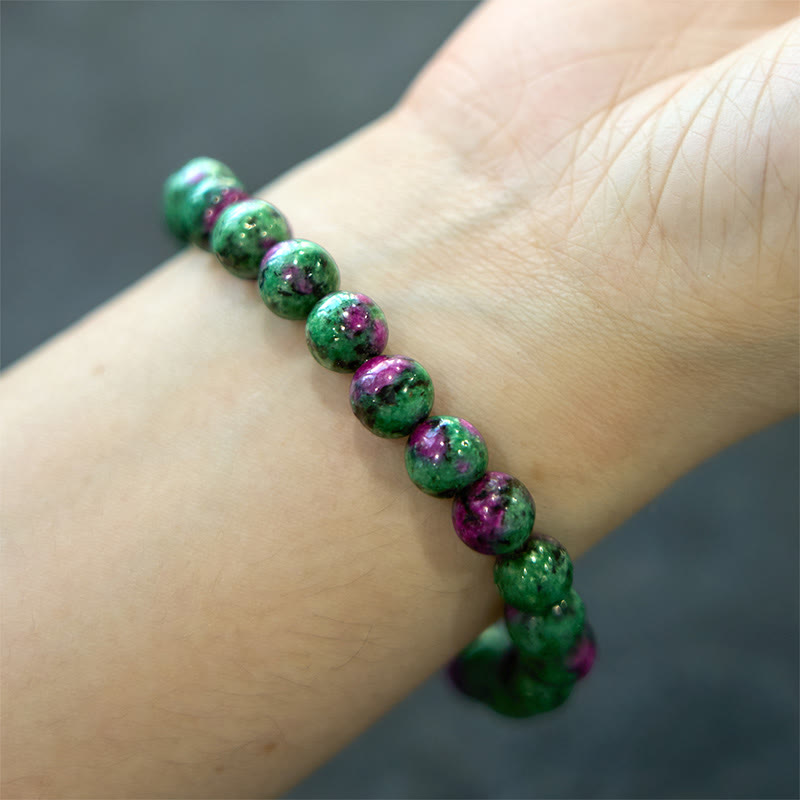 Natural Ruby Zoisite Beaded Energy Bracelet