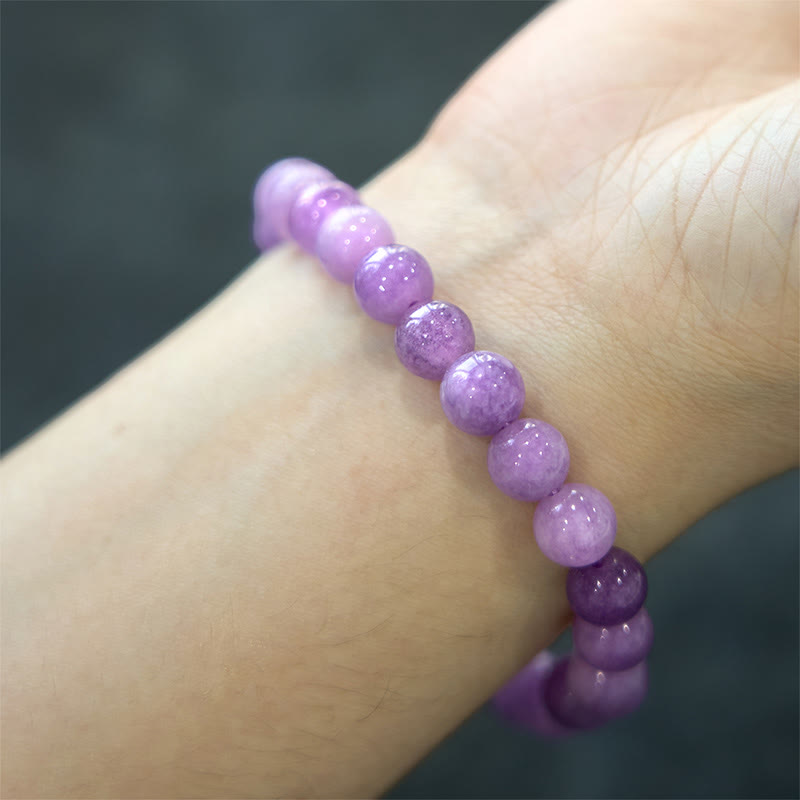 Natural Lepidolite Beaded Energy Anchor Bracelet