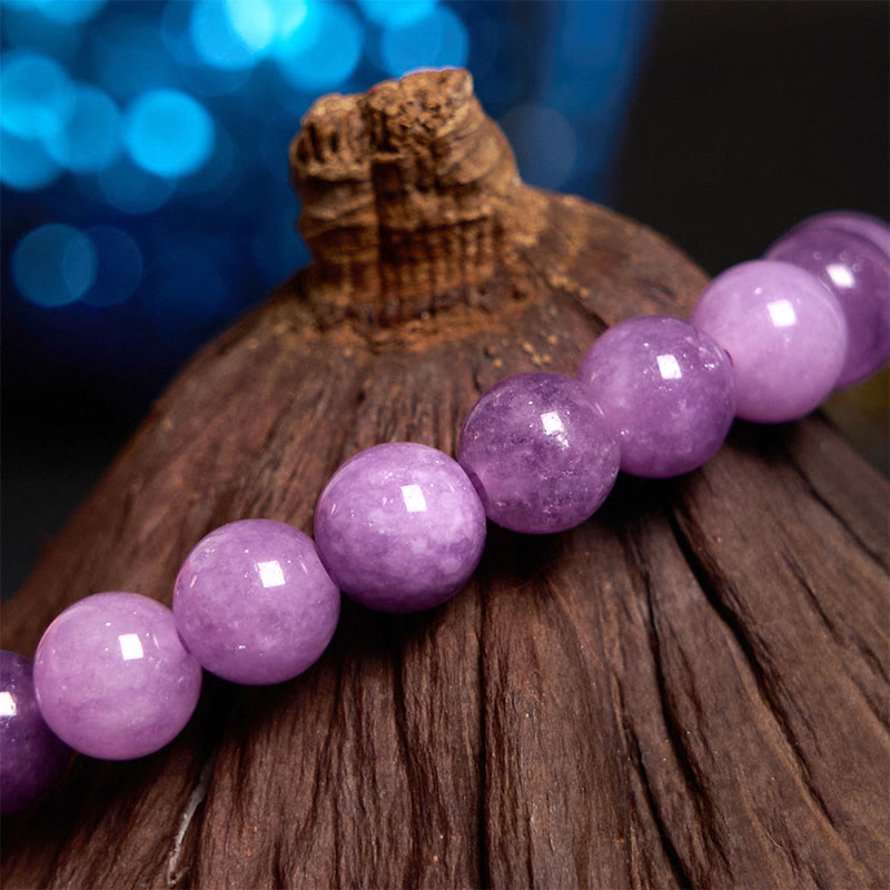 Natural Lepidolite Beaded Energy Anchor Bracelet