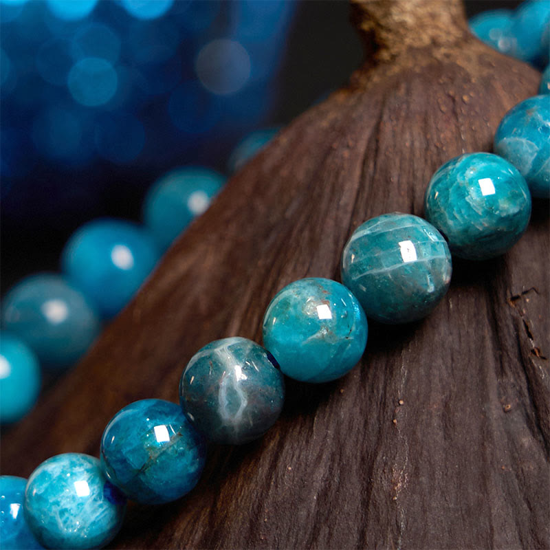 Natural Blue Apatite Manifestation Gemstone Bracelet