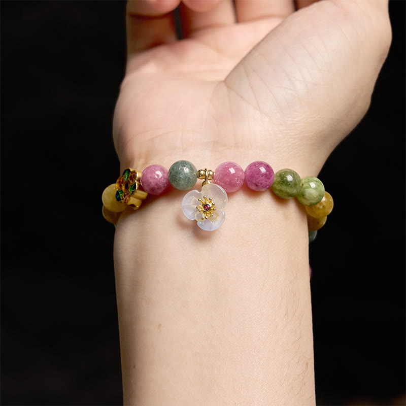 Tourmaline Wisdom Flower Bracelet