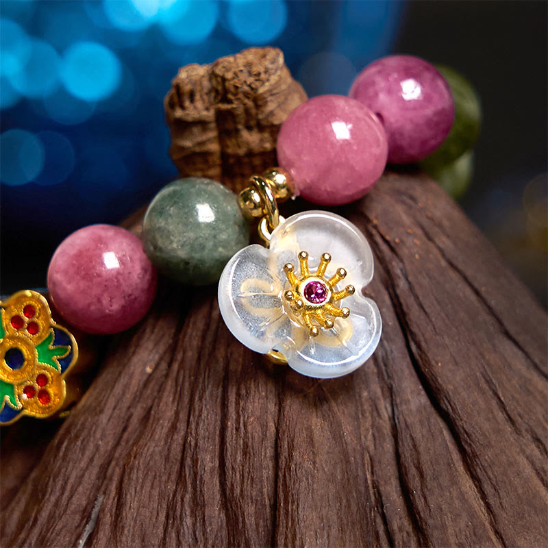 Tourmaline Wisdom Flower Bracelet