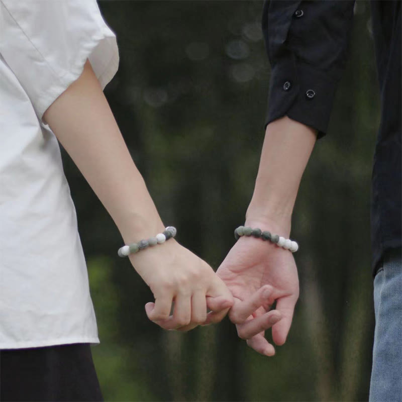 White Turquoise Picasso Jasper Green Calcite Blessing Bracelet