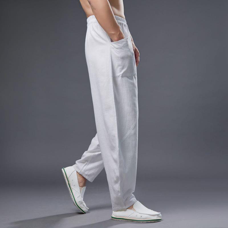 Cotton Ramie Linen Loose Meditation Harem Pants