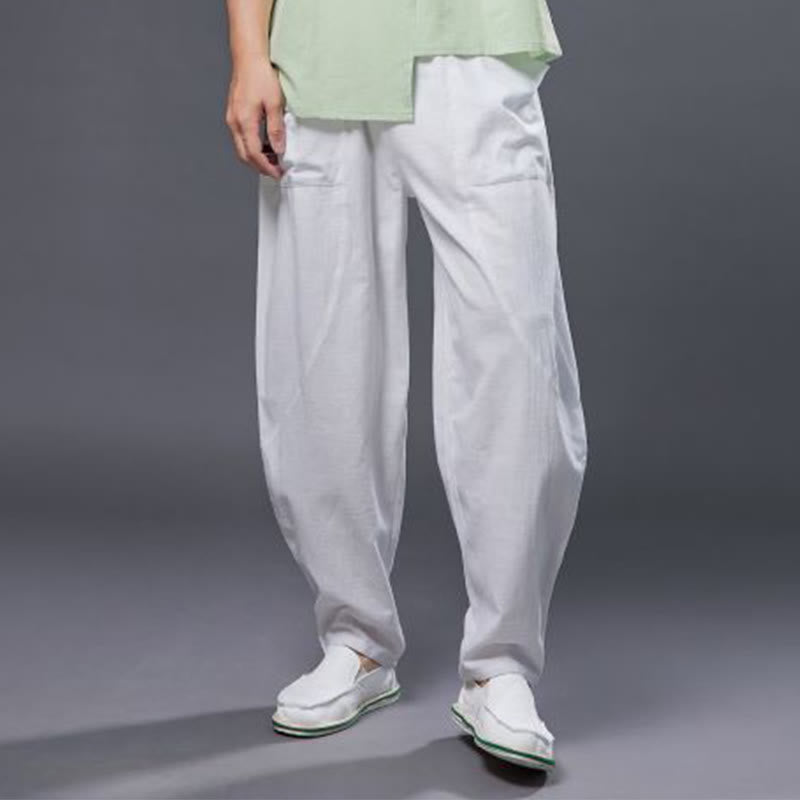 Cotton Ramie Linen Loose Meditation Harem Pants