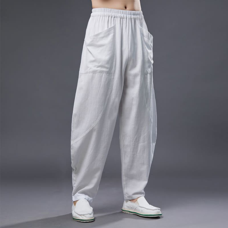 Cotton Ramie Linen Loose Meditation Harem Pants