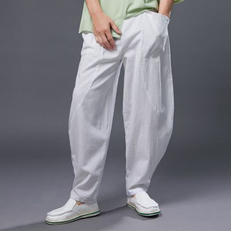 Cotton Ramie Linen Loose Meditation Harem Pants